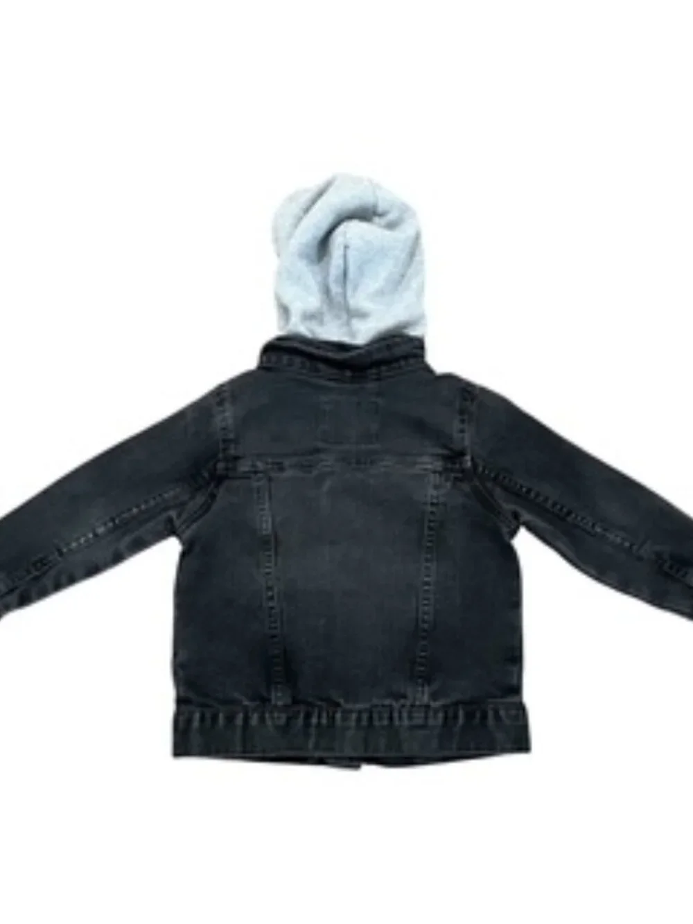 Old Navy Denim Jean Jacket Boys 2T Trucker style snap front Hooded